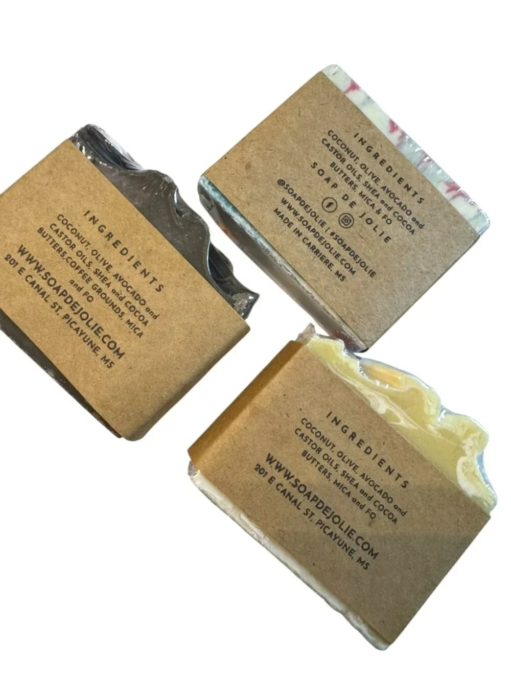 Handcrafted De‎ Jolie Soap Set Of 3 NEW
